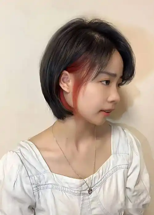 2023夏天超火的"挂耳染短发"_发型_中国_形象