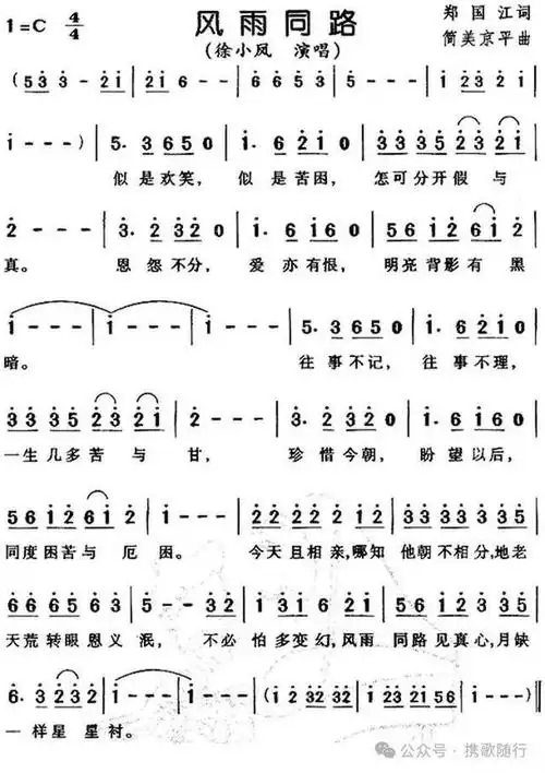 满满正能量听徐小凤的风雨同路