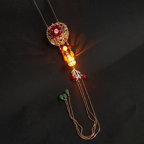 相思红豆禁步原创流苏佩挂古风配饰服饰品压襟发饰