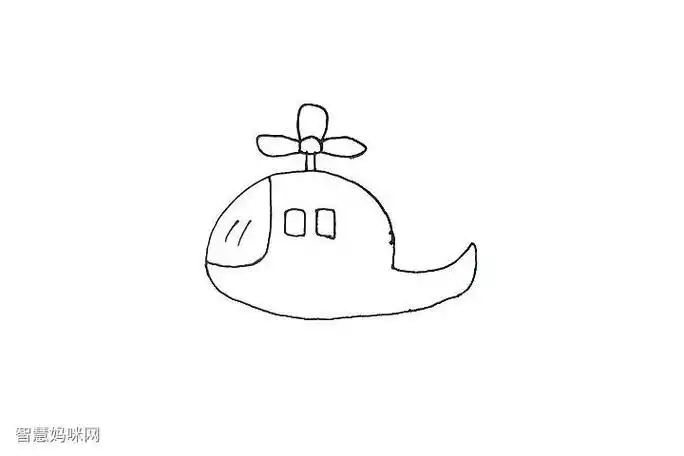 【简笔画作品】直升飞机简笔画画法教程 - 元艺考