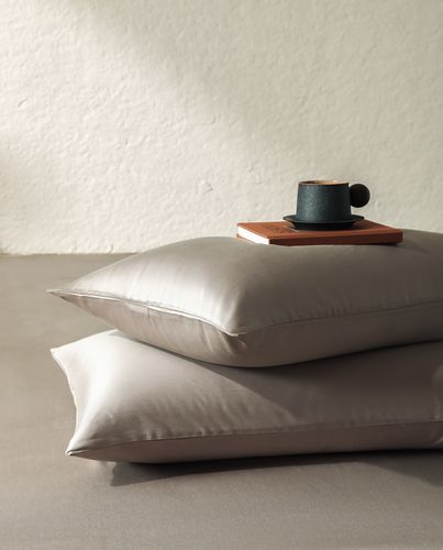 高级感纯色60支天丝棉磨毛枕套一对装软糯丝滑枕头套48x74cm秋冬 名望