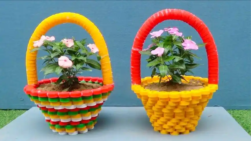 教你用塑料瓶盖制作美丽多彩的艺术花盆-生活视频-搜狐视频