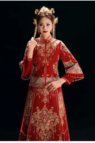 秀禾服新娘2018新款结婚嫁衣敬酒服中式礼服女秀和服秋冬季出阁服