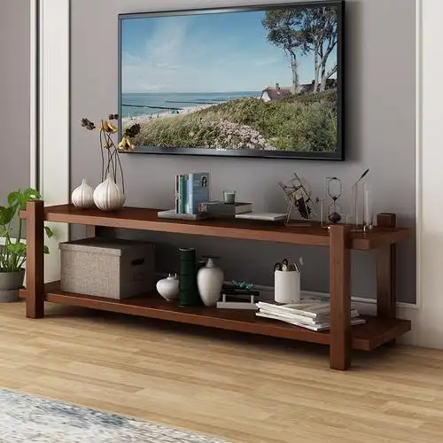 唐臻实木电视柜现代简约客厅组合简易小户型全实木电视柜松木电视柜