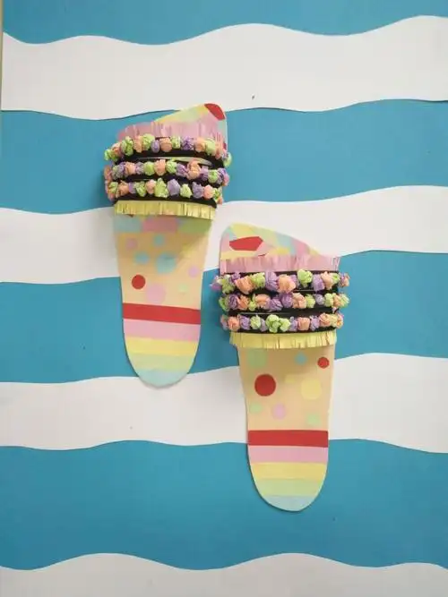 儿童手工作品沙滩鞋制作