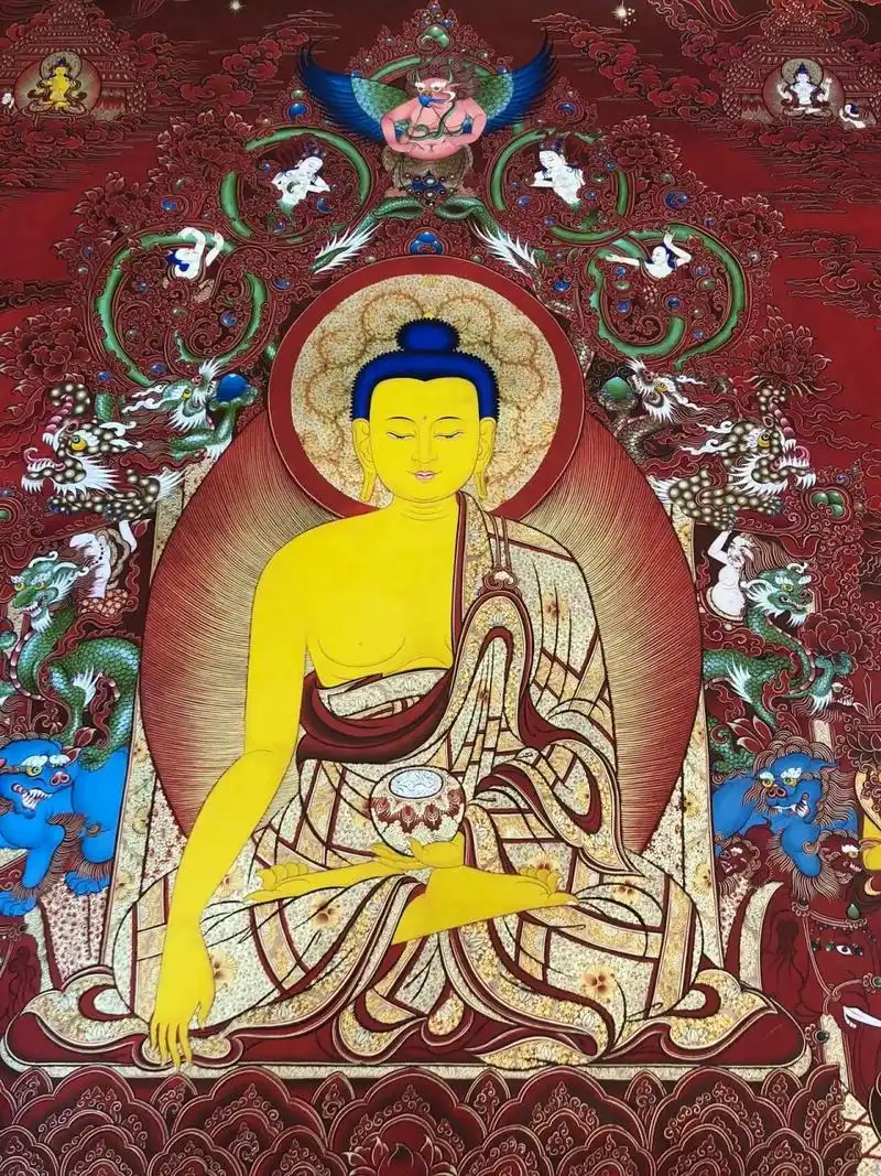 释伽牟尼佛唐卡|高清壁纸 唐卡佛像的美是充满灵性的,带给人们强大的