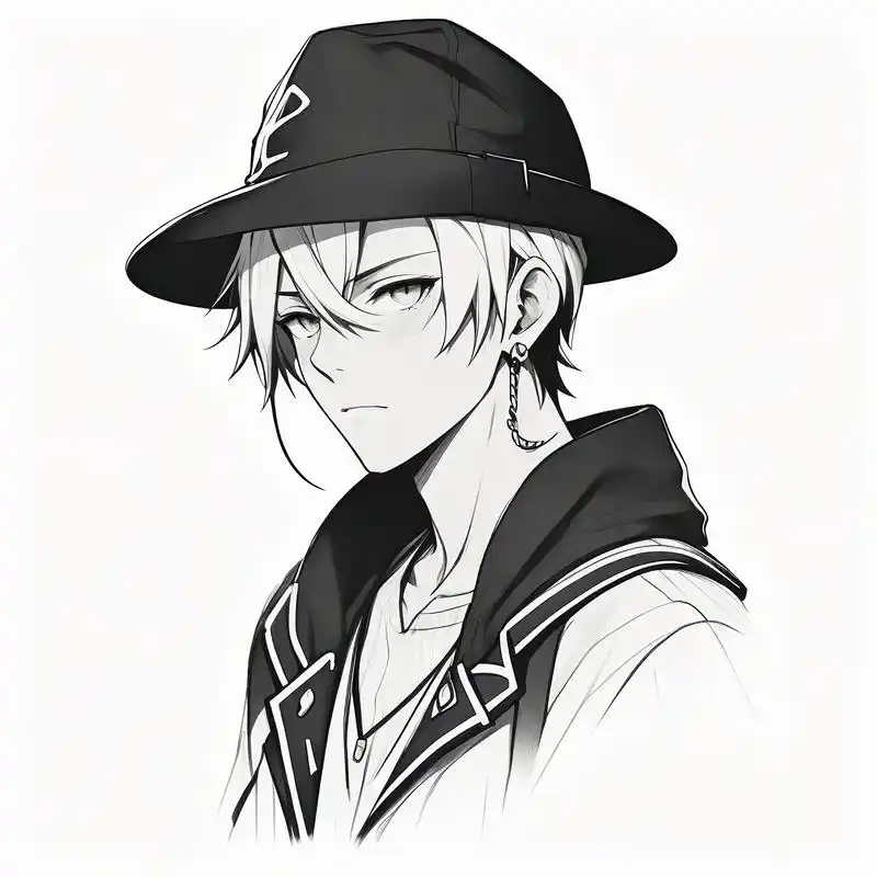 黑白动漫男生头像,高冷帅气90