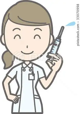 护士拿注射器简笔画医生侧拿针管的简笔画手拿针筒的护士简笔画