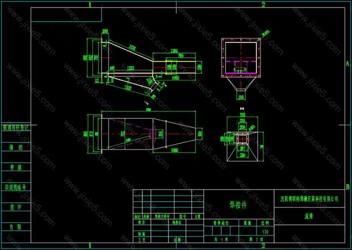 下料溜槽图下载__机械图纸 - 机械5