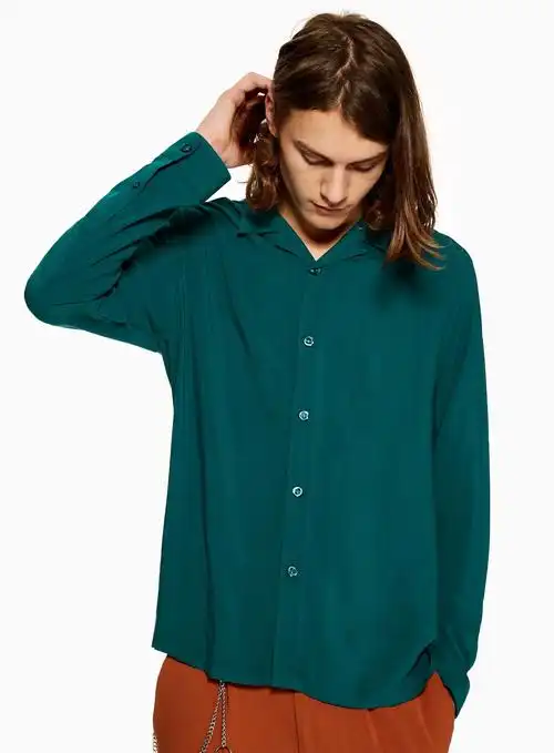 teal revere shirt as part of an outfit