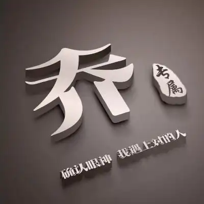 2020最新款姓氏头像,精品限量版超级立体感的-文字头像