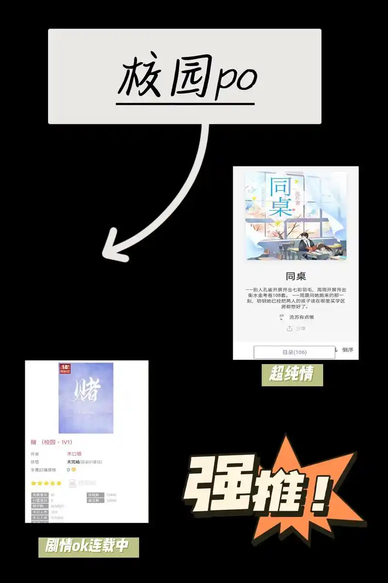 校园文po.#图文伙伴计划 #小说推荐 #文荒推荐 #同桌# - 抖音