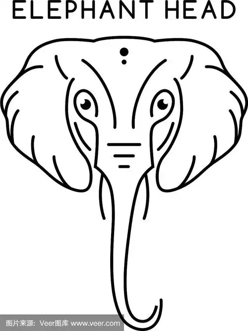 大象头轮廓标志