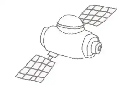 卫星的简单画法教程简笔画
