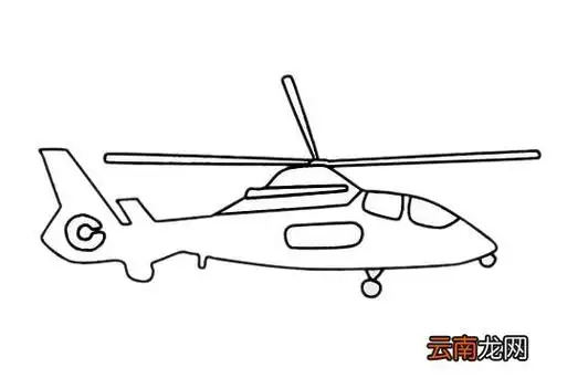 直升飞机简单简笔画