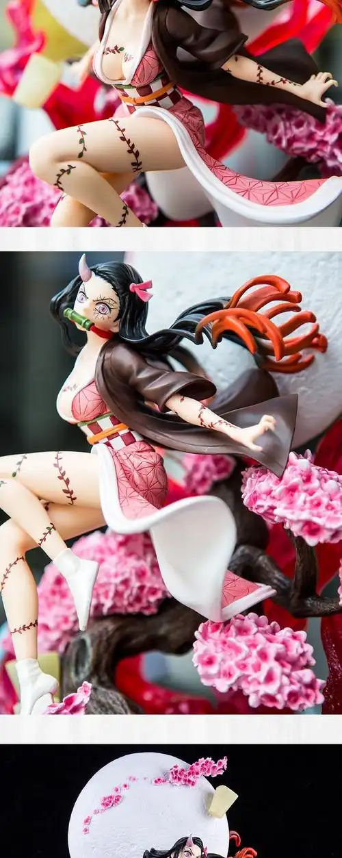 鬼灭之刃手办同款蝴蝶忍周边善逸模型祢豆子炭治郎我妻gk鬼化版爆血可