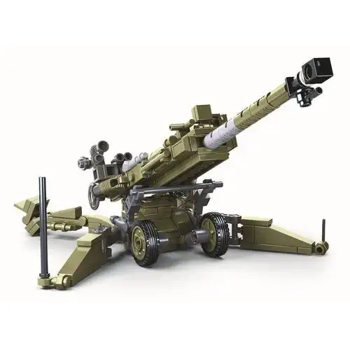 榴弹火炮m777轻型陆战大炮炮弹现代陆军拼装塑料积木