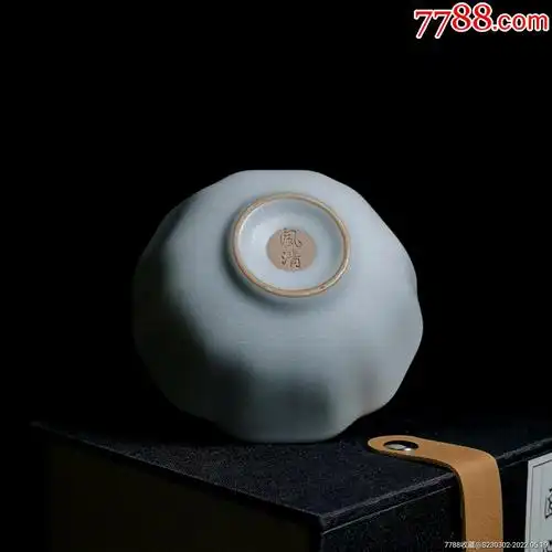 台湾风清汝窑奶白釉茶杯主人杯子_单色白瓷_第6张_7788奇石收藏