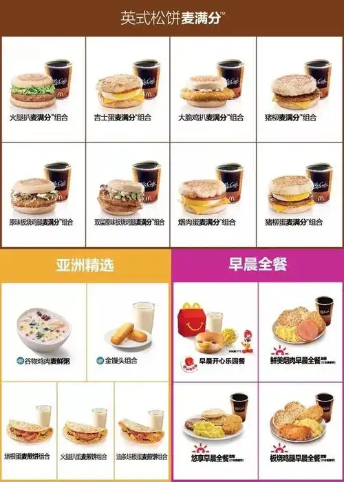 万达麦当劳开始供应早餐天天超值早餐只要6元起