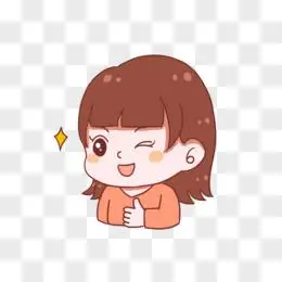 手绘卡通眨眼的人物元素