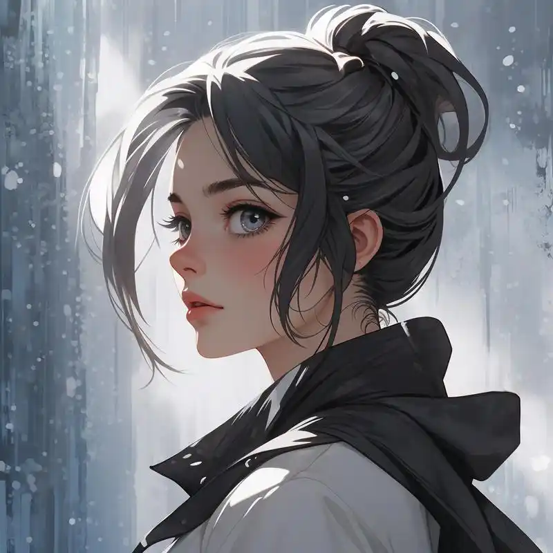 95冷艳侧面,女生漫画头像精选94