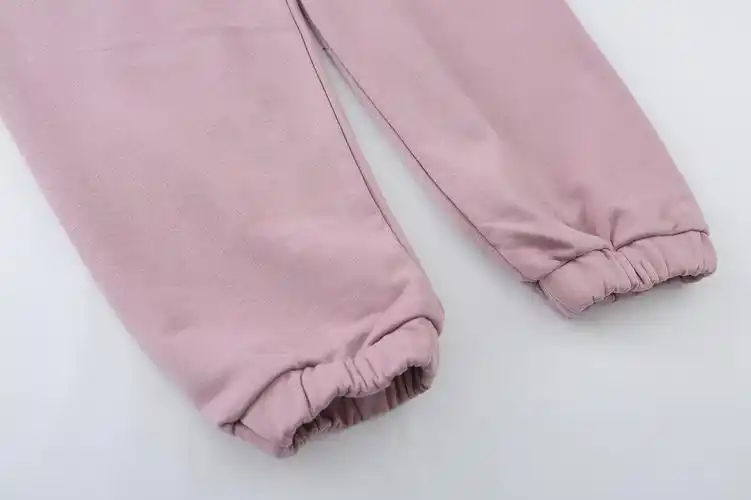 青少年普通微弹字母棉休闲长裤中腰小脚裤毛圈面料长裤子