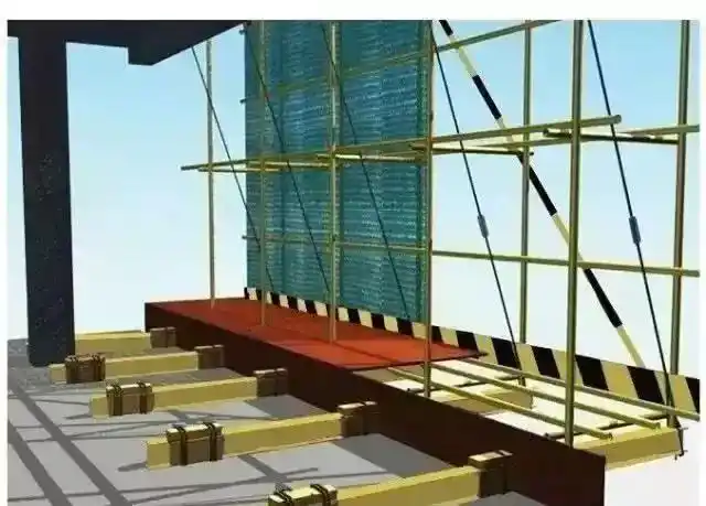 高层建筑采用这种悬挑架可节约55的工字钢用量