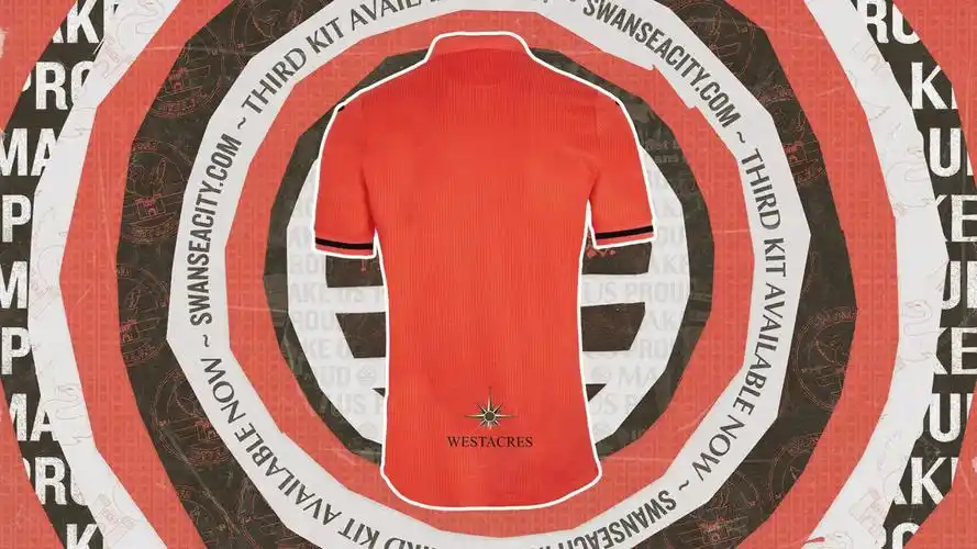 斯旺西城发布2021/22赛季第二客场球衣