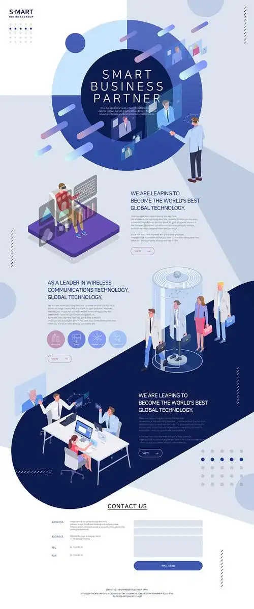 smartbusinesspartner韩国智能商务虚拟现实技术介绍网页模版tiw410a