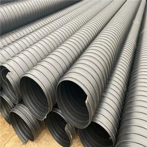 黑色大口径钢带波纹管兰州pe钢带管腾达汇泰实体厂家dn600