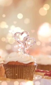 爱情 蛋糕 爱心 粒子 唯美 梦幻 光斑 gif 动画