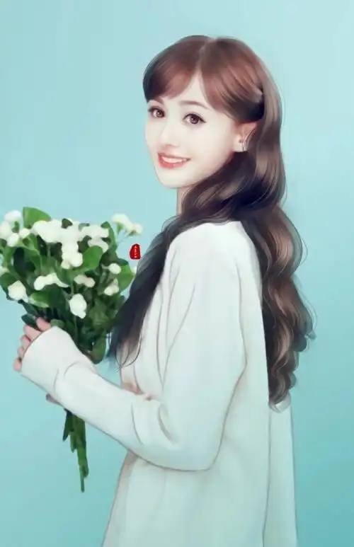 郑爽唯美养眼手绘高清图片