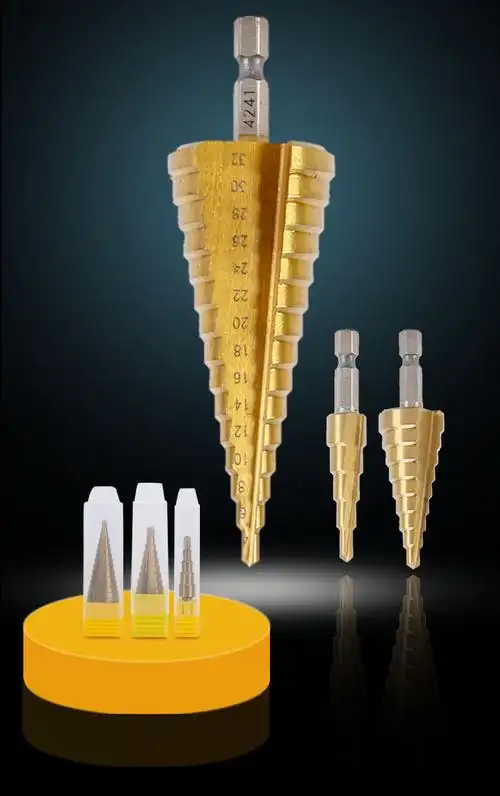 宝塔钻头阶梯钻塔型木工开孔器电动扳手转换头多功能打孔器模板钻 m35