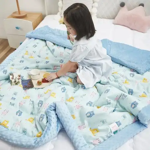 苏宁宜品a类母婴级婴儿被子秋冬宝宝儿童小棉被春秋幼儿园冬季盖被
