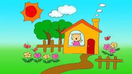 儿童简笔画教程|画完小猫的家,你和孩子能联想到什么呢?