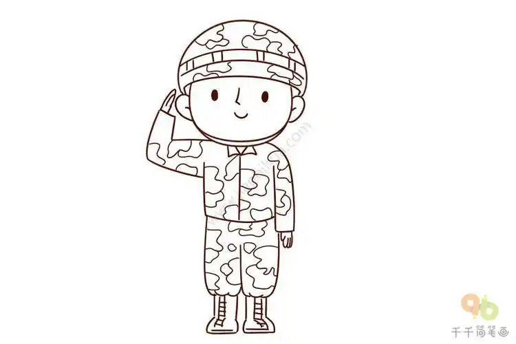 军人简笔画系列陆军简笔画勇敢的解放军简笔画图片要怎么画陆军的简笔