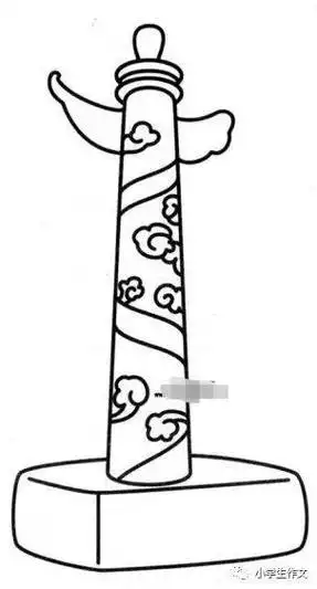 简笔画天安门龙柱