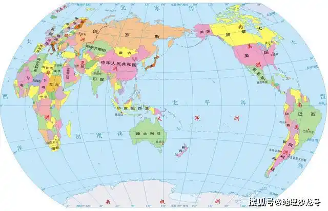 世界政区图比如从国土面积方面来看,我们可以把全球各个国家根据国土