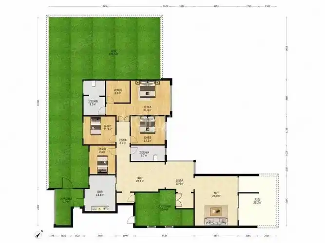 小区专家推荐 赠送140坪超大花园 换房急售,华润金悦湾二手房,720万,4