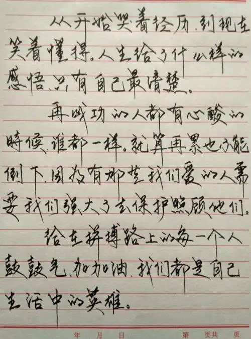 摘抄练习钢笔字