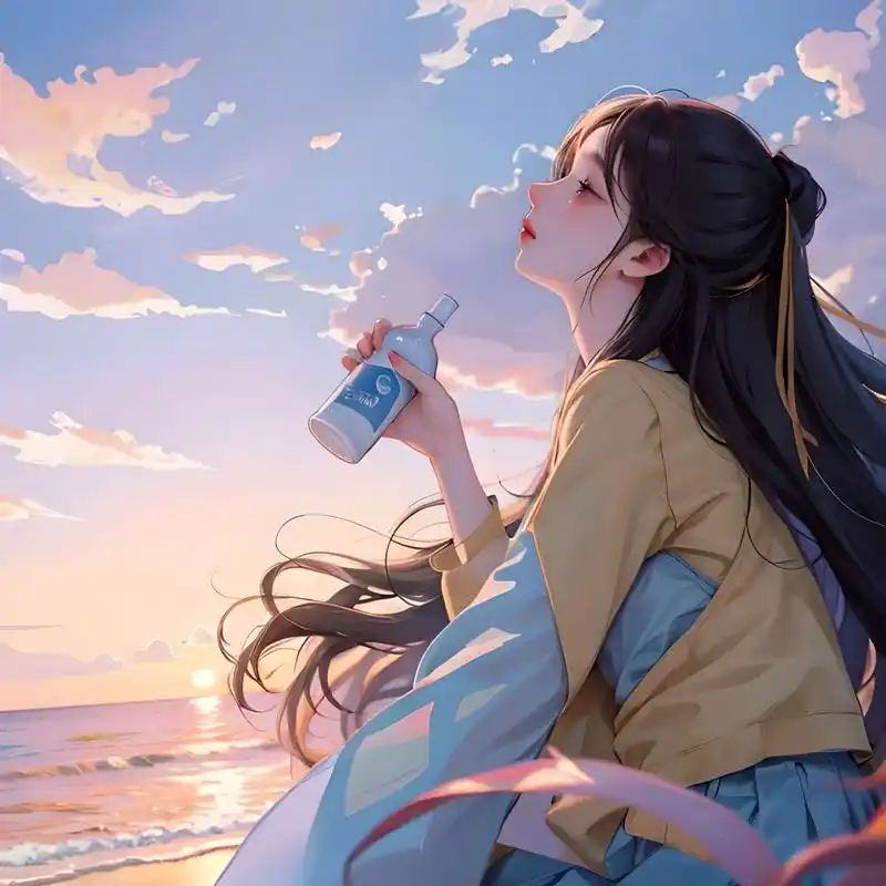 动漫头像|忧郁女头像 一醉,是否能解千愁