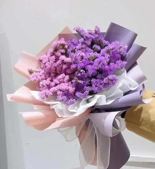 勿忘我包装花束