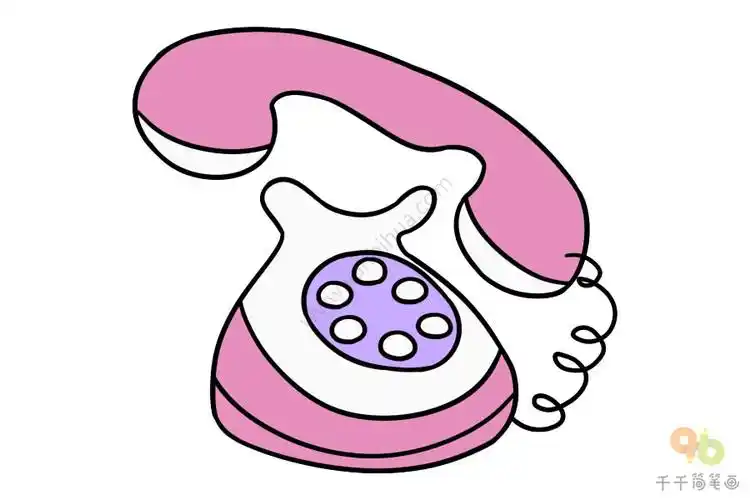 可爱电话简笔画图片漂亮的雨伞简笔画可爱闹钟简笔画图片漂亮的咖啡杯
