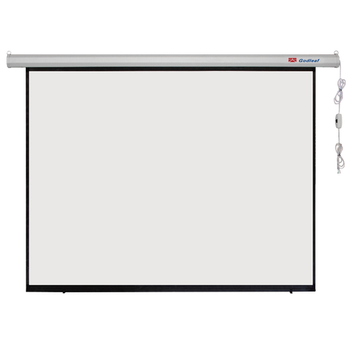 三叶幕布/天叶(godleaf)100英寸4:3电动玻珠投影幕布电动家用软屏
