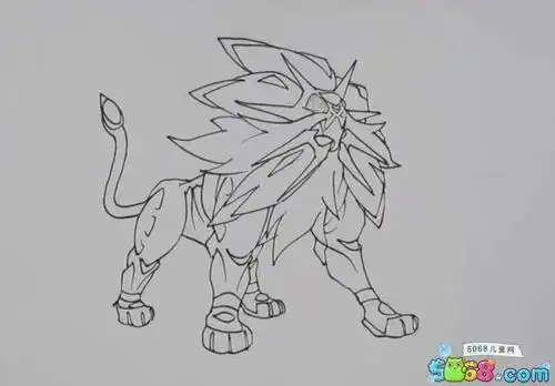 简笔画精灵宝可梦炎帝