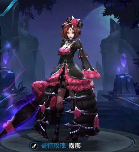 哥特玫瑰露娜简笔画