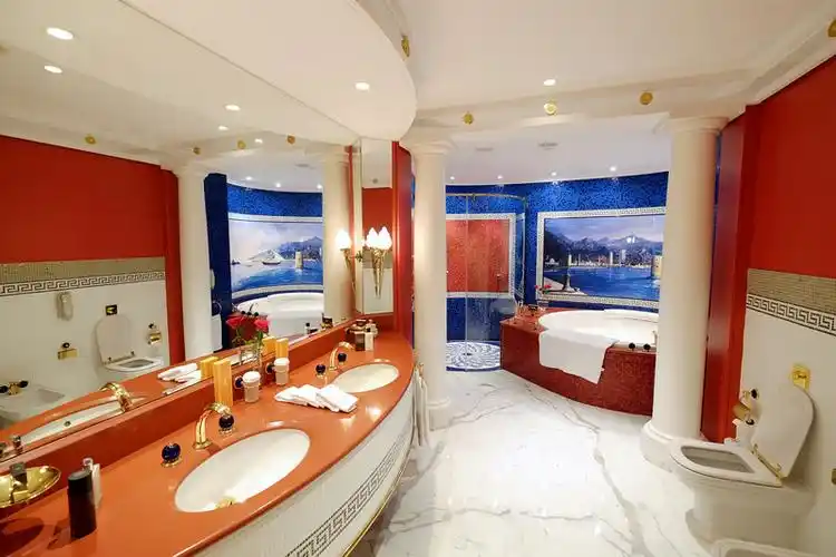 迪拜七星级帆船酒店房间实拍,这怎么能称作房间简直是豪宅