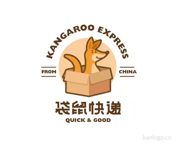 袋鼠快递-看logo网