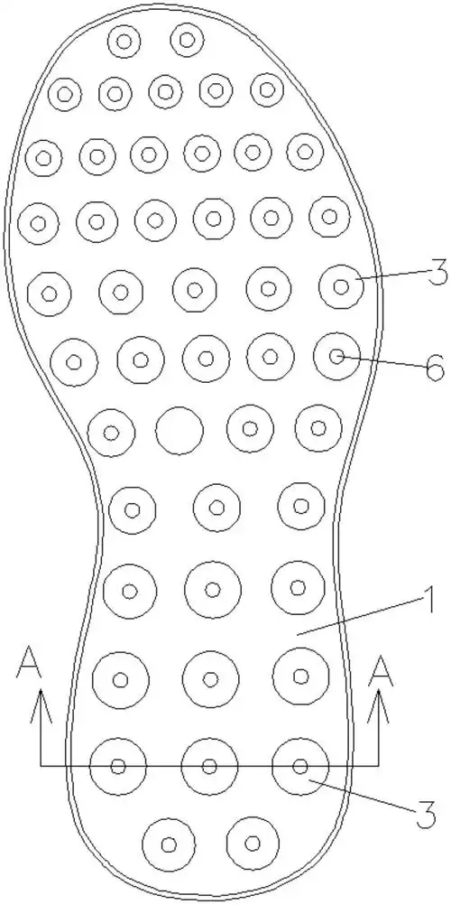 一种具有tpu碗状结构的弹力鞋底