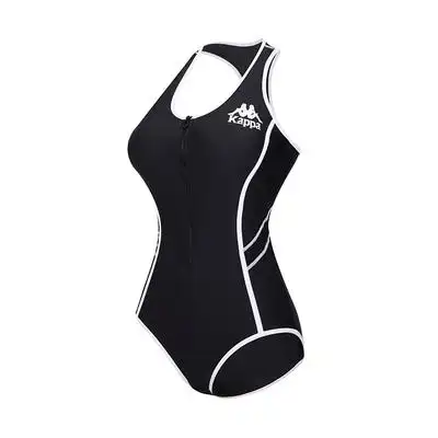 kappa连体三角泳衣女遮肚显瘦时尚性感ins风游泳衣温泉保守聚拢